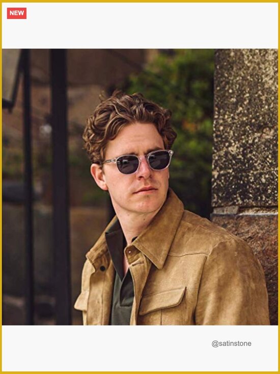 Oval Polarized Sunglasses with CR-39 Lenses and Acetate Frame